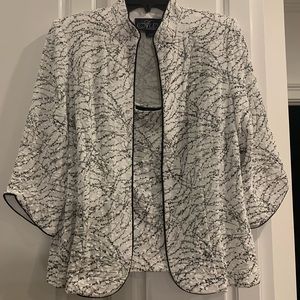 Alex Evenings evening set, 2 pieces with cardigan and tank, size large.